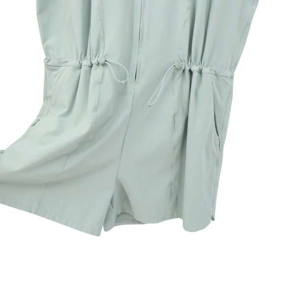 Lululemon Stretch Rib Pocketed Shorts Romper Jumper 6 in Silver Blue Green - Picture 8 of 10